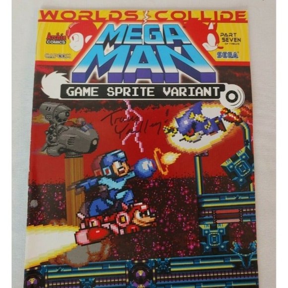 Mega Man #26 Worlds Collide 7 of 12 August 2013 Game Sprite Variant Signed Issue - Picture 5 of 9